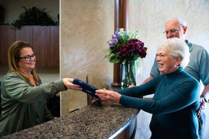 a patient receiving restorative dentistry